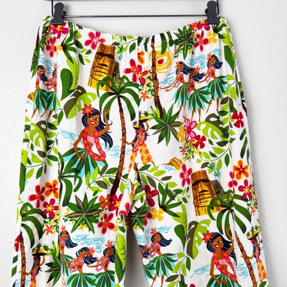 The Cat's Pajamas Hawaiian luau hula girl pj pants tropical M - Picture 8 of 12